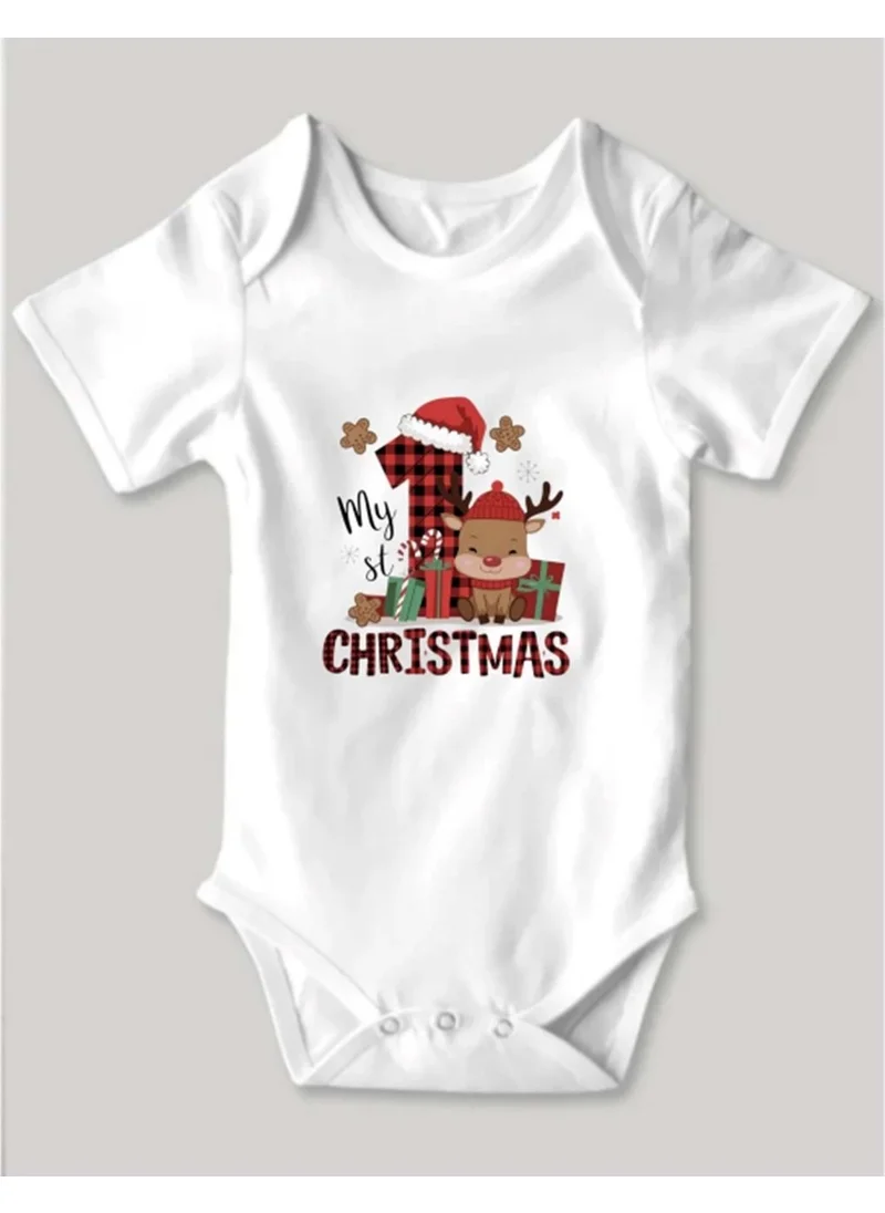 Hena Christmas Miracle! Special Design Baby Bodysuit White