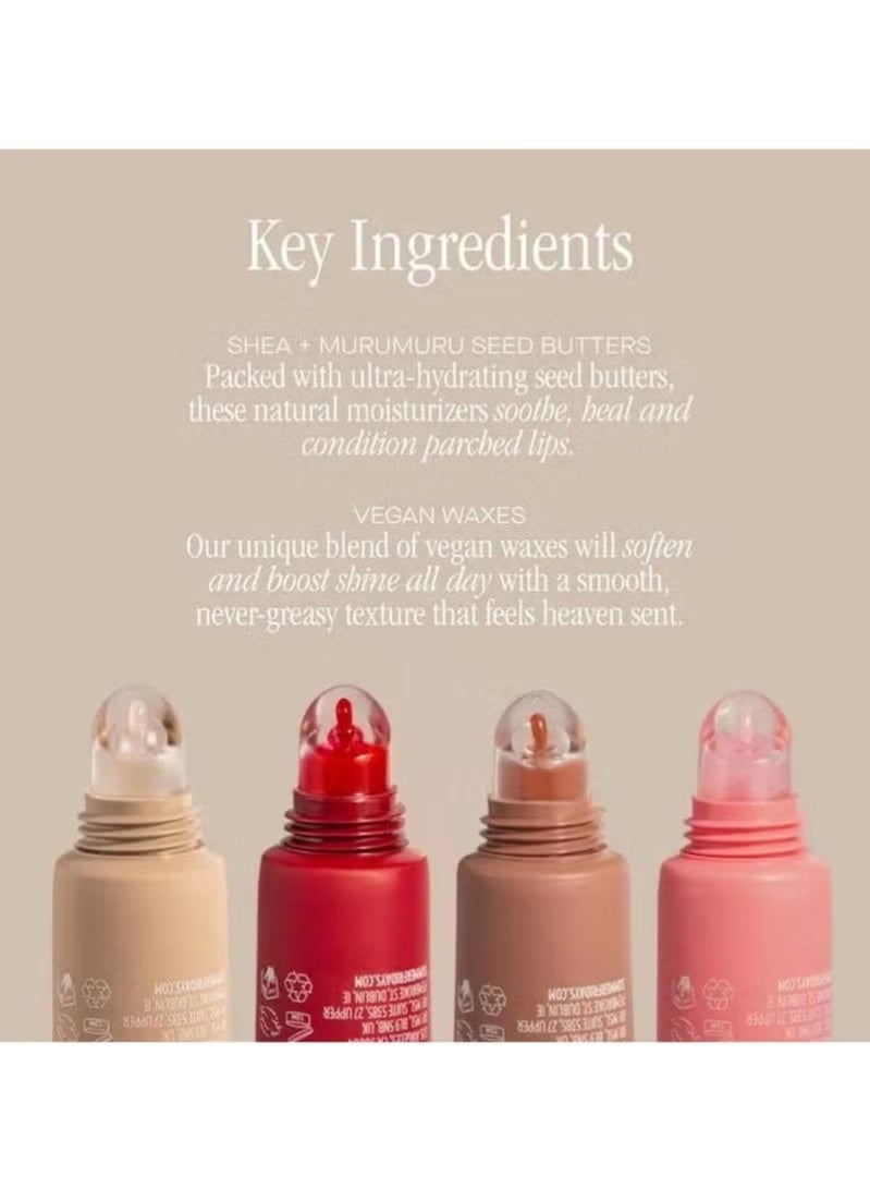 سامر فرايدايز كريما شفافاً ملوناً للشفاه - كريم شفاه نباتي مغذي لترطيب وتوهج وترطيب فوري - بلسم ترطيب مهدئ للبشرة - تفاح شيري (.5 أونصة) - Image 3