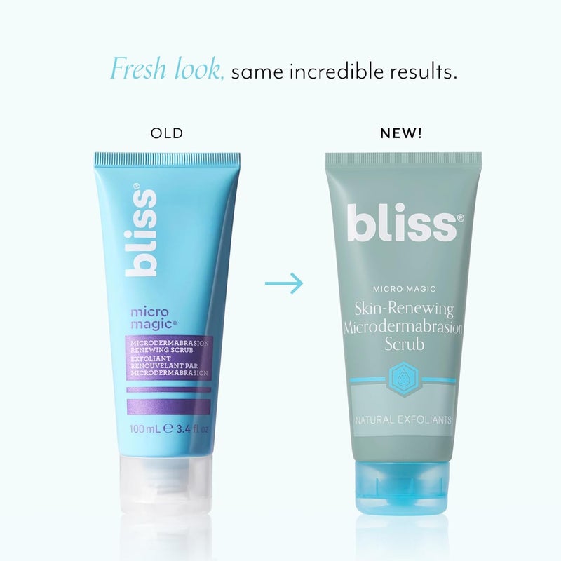 BLISS Micro Magic Skin-renewing Microdermabrasion Scrub | Smoothing Volcanic Pumice & Purifying Kaolin Clay | Refreshed Glow Straight-from-the-Spa | Tightens Pores & Brightens Skin | 3.4 fl oz - Image 2