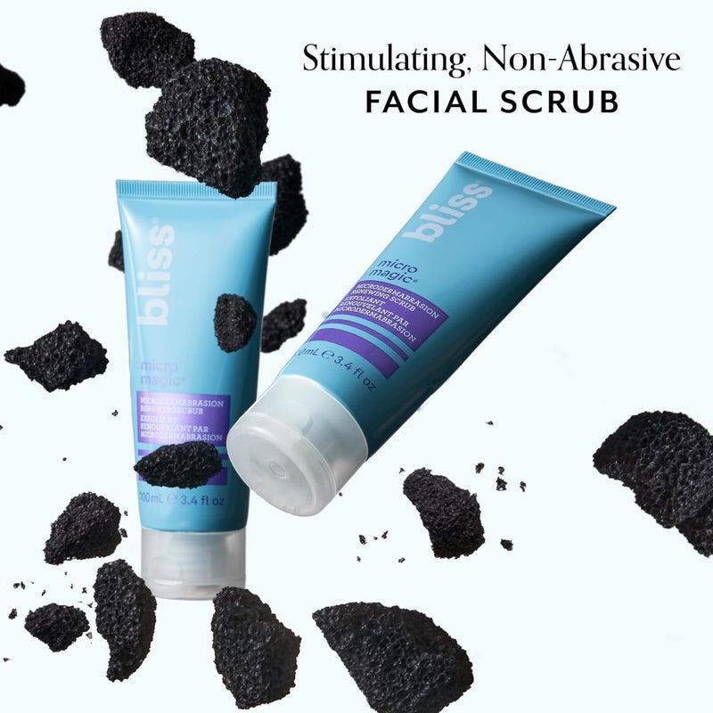 BLISS Micro Magic Skin-renewing Microdermabrasion Scrub | Smoothing Volcanic Pumice & Purifying Kaolin Clay | Refreshed Glow Straight-from-the-Spa | Tightens Pores & Brightens Skin | 3.4 fl oz - Image 3