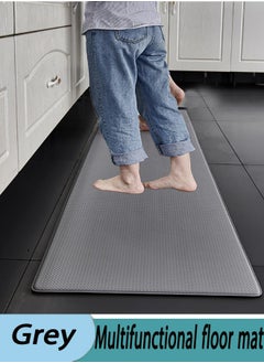 Generic 75*45cm Kitchen Rug Mats  Kitchen Mats, 1PC Kitchen Rugs, Cushioned Anti Fatigue Kitchen Mats for Floor, Non-Slip Standing Desk Mat, Waterproof Kitchen Rug Set for Kitchen, Floor, Office, Specialized in Anti Slippery and Machine Washable,Grey  - Image 1