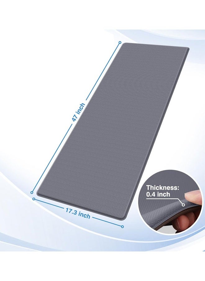 Generic 75*45cm Kitchen Rug Mats  Kitchen Mats, 1PC Kitchen Rugs, Cushioned Anti Fatigue Kitchen Mats for Floor, Non-Slip Standing Desk Mat, Waterproof Kitchen Rug Set for Kitchen, Floor, Office, Specialized in Anti Slippery and Machine Washable,Grey  - Image 2