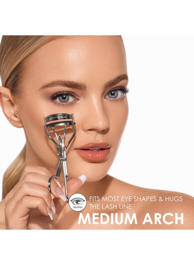 JAPONESQUE Power Curler Eyelash Curler, Instant Lash Curler for Longer Lashes, Silicone Pad, Nickel Finish - Image 2