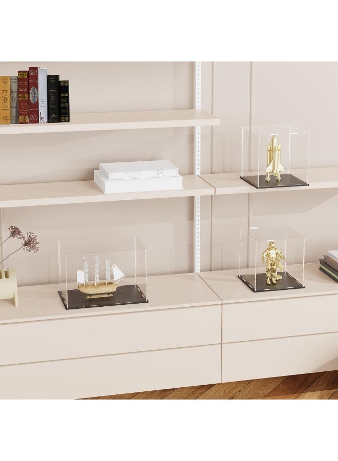TPGP Acrylic Display Case, 8X8X9 Inch Rectangle Acrylic Boxes For Display, Clear Display Cases With Matte Black Base And Lid For Collectibles And Figures - Image 3