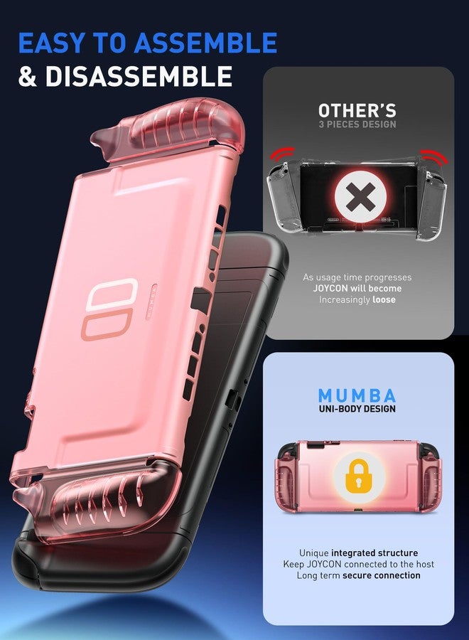 Mumba Clear Case for Nintendo Switch 2 2025, Crystal Protective Clear Cover with Quick-Release Joy-Con Design and TPU Grip Compatible with New Nintendo Switch 2 7.9 Inch Console (Pink) - Image 5