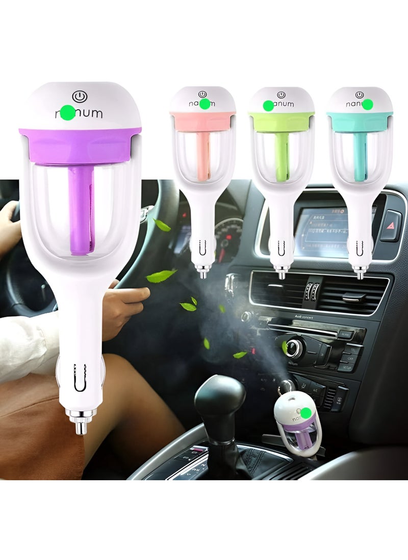 Generic - Car Humidifier, Air Purifier Aroma Diffuser, Car Air Freshener Humidifier with Your Favorite Fragrance - Multicolor - Image 1