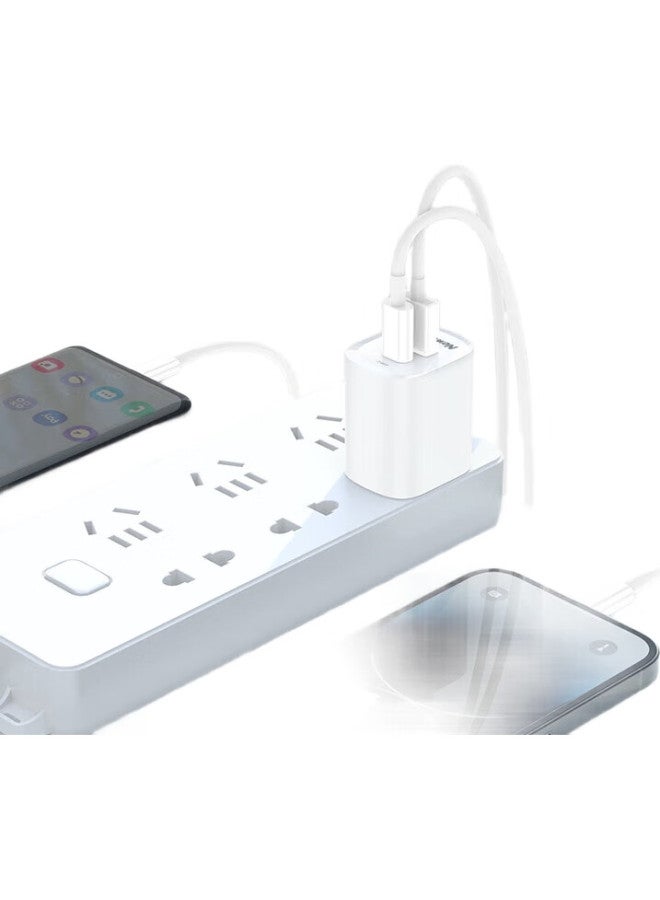 Newmine 30W Gan Pd Fast Charger, Usb+Type-C Dual Port Charger, Compatible With 27/20W/18W, Supports Iphone 16/15/14/Tables, Blue - Image 1