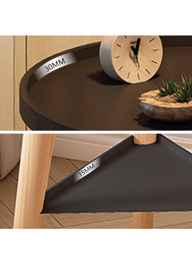 Rock Pow 15 Inch Double Layer Side Table Modern Minimalist End Table Home Decor Living Room Bedroom Bed Side Coffee Table  - Image 5