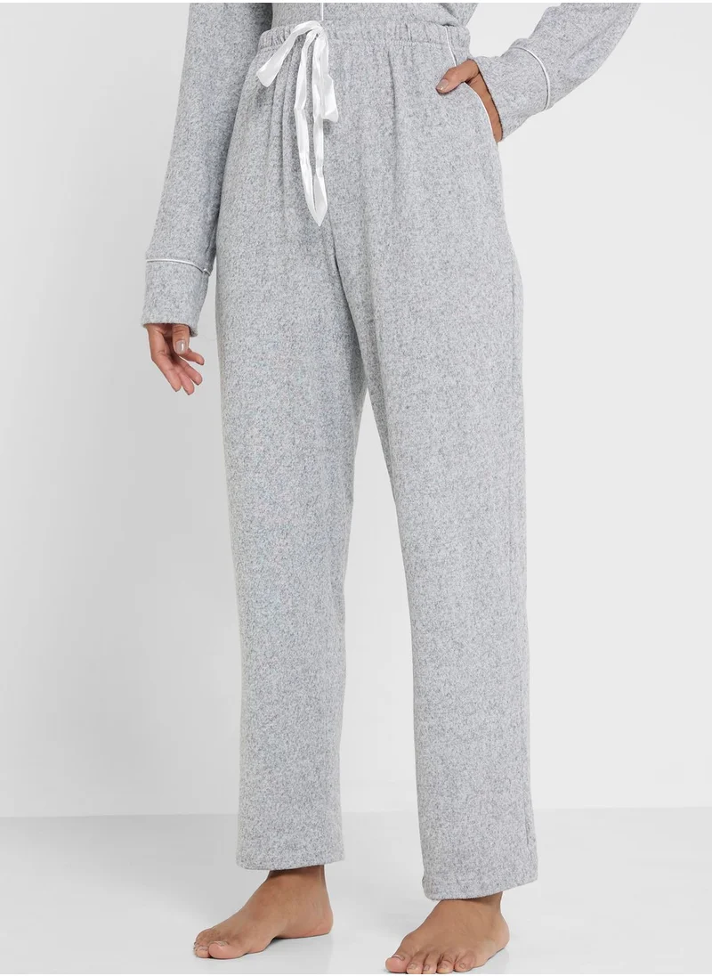 Ginger Textured Detail Pyjama Set