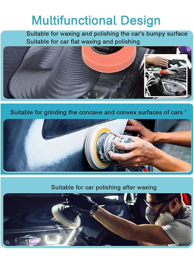 erorex Cordless Car Buffer Polisher Car Buffers And Polishers Kit 8 Variable Speed Car Polishing Kit 2 * 21V Batteries Cordless Polisher For Car Detailing Polishing Waxing Scratch Removing - Image 4