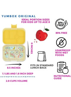Yumbox Yumbox Original Leakproof Bento Lunch Box Container for Kids (Yellow Koala)  - Image 2