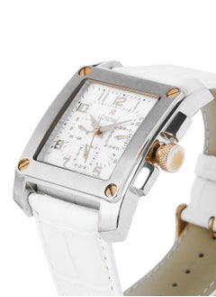 GENEVAL Leather Strap Analog Wrist Watch GL133CRWW - 39mm - White  - Image 2