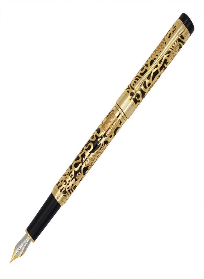 Gullor Advanced Fountain Pen Jinhao 5000 Dragon Year Golden with Black - Image 1