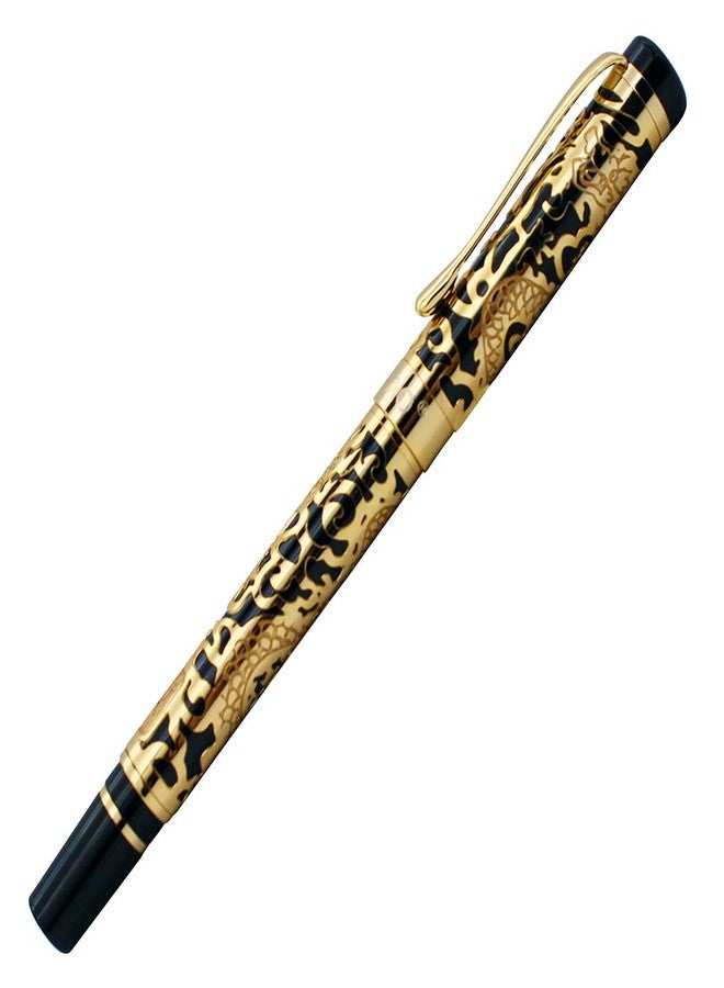 Gullor Advanced Fountain Pen Jinhao 5000 Dragon Year Golden with Black - Image 2