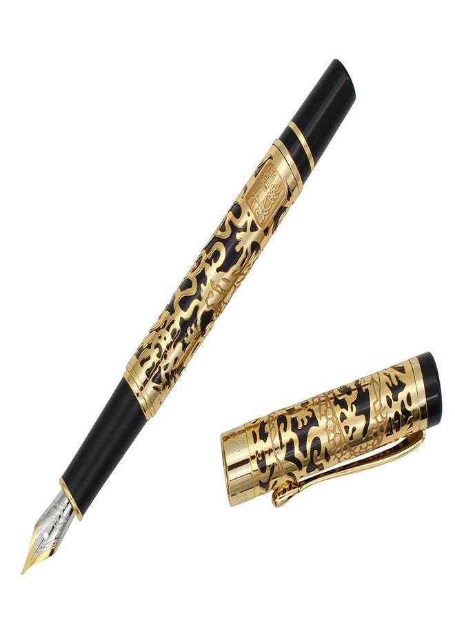 Gullor Advanced Fountain Pen Jinhao 5000 Dragon Year Golden with Black - Image 4