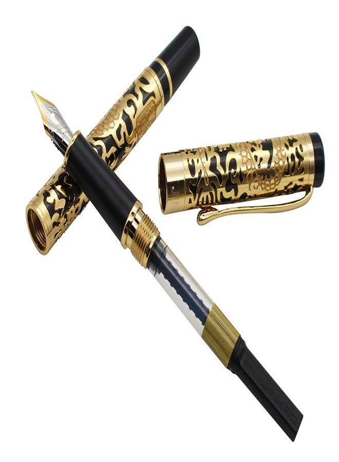 Gullor Advanced Fountain Pen Jinhao 5000 Dragon Year Golden with Black - Image 5
