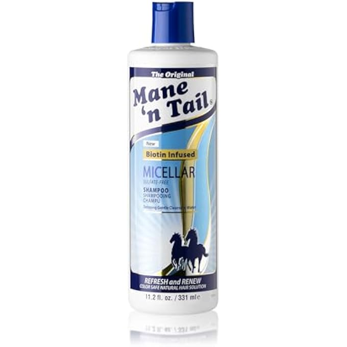 Mane 'n Tail Micellar Sulfate Free Shampoo, Clear, 11.2 Ounce