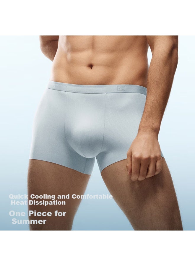 Bananain Cool Silk Men's 7a Antibacterial Breathable Seamless Anti-chafing Boxer Briefs Thin Summer Gift Box 3-pack - Image 2
