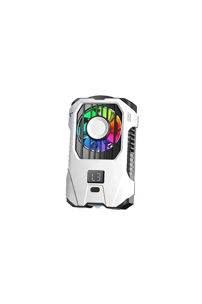 Portable Mobile Phone Cooler with LED Fan, Rechargeable Battery, Digital Display, 3-Speed Settings - Image 1