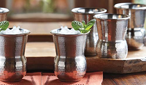 NJ OVERSEAS NJ Stainless Steel Water Glass, Mughlai Napa Hammered Water Drinking Tumbler (4) - Image 4