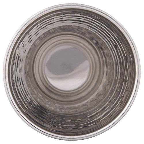 NJ OVERSEAS NJ Stainless Steel Water Glass, Mughlai Napa Hammered Water Drinking Tumbler (4) - Image 3