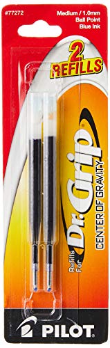 PILOT Dr. Grip Center of Gravity Ballpoint Ink Refill, Medium Point, Blue Ink, 2-Pack (77272) - Image 2