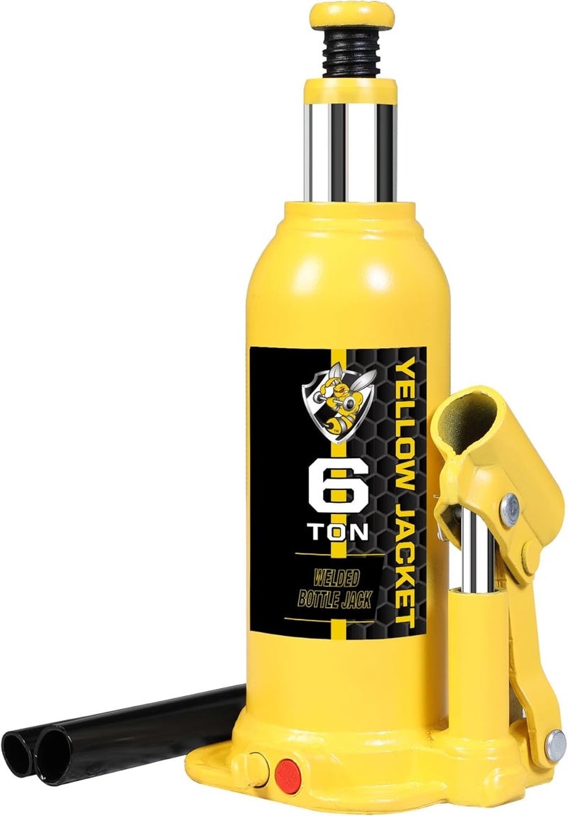 YELLOW JACKET 6 Ton Multi-Directional Welded Bottle Jack for Car, Pickup, Truck, RV, Auto Repair - Image 1