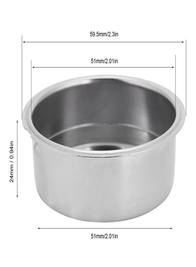 Kodrily Kodily Stainless Steel Coffee Filter, 51mm Double Cup Pressurized Filter Basket, Espresso Filter Basket Coffee Machine Replacement Accessories for Portafilter Coffee Machine - Image 2