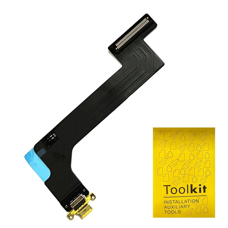 TPhaelay Dock Connector Replacement Compatible with iPad 10 10th Generation 2022 A2696 10.9 inch Charging Port Replacement Assembly Flex Cable(Yellow,WiFi Version) - Image 1