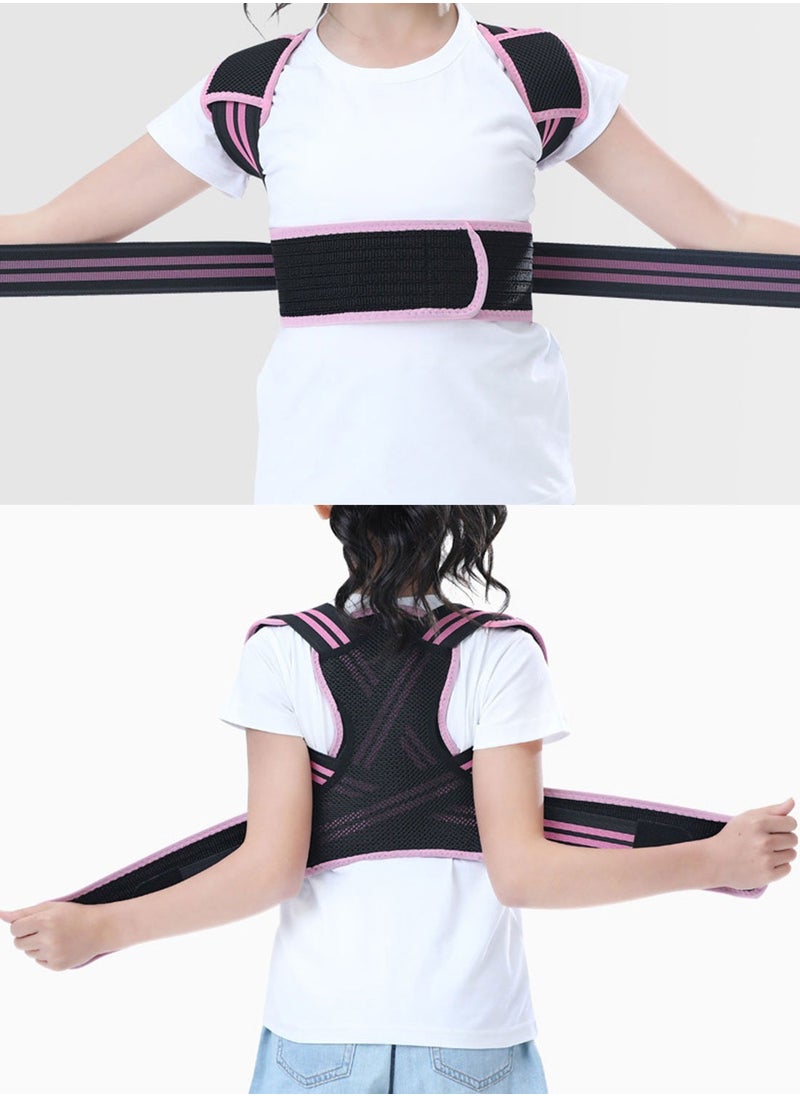 Syarme - Kid's Back Support Belt, Adjustable Children Posture Corrector, Upper Back Straightener Support, Improve Thoracic, Lumbar, and Shoulders, Spine Posture Correction Prevent Hunchback L - Image 1