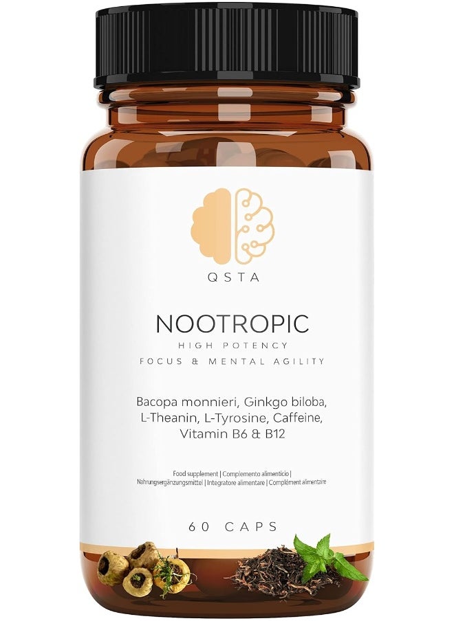 QSTA - Nootropic Focus, Very High Potency Daily Cognitive Enhancer - Image 1