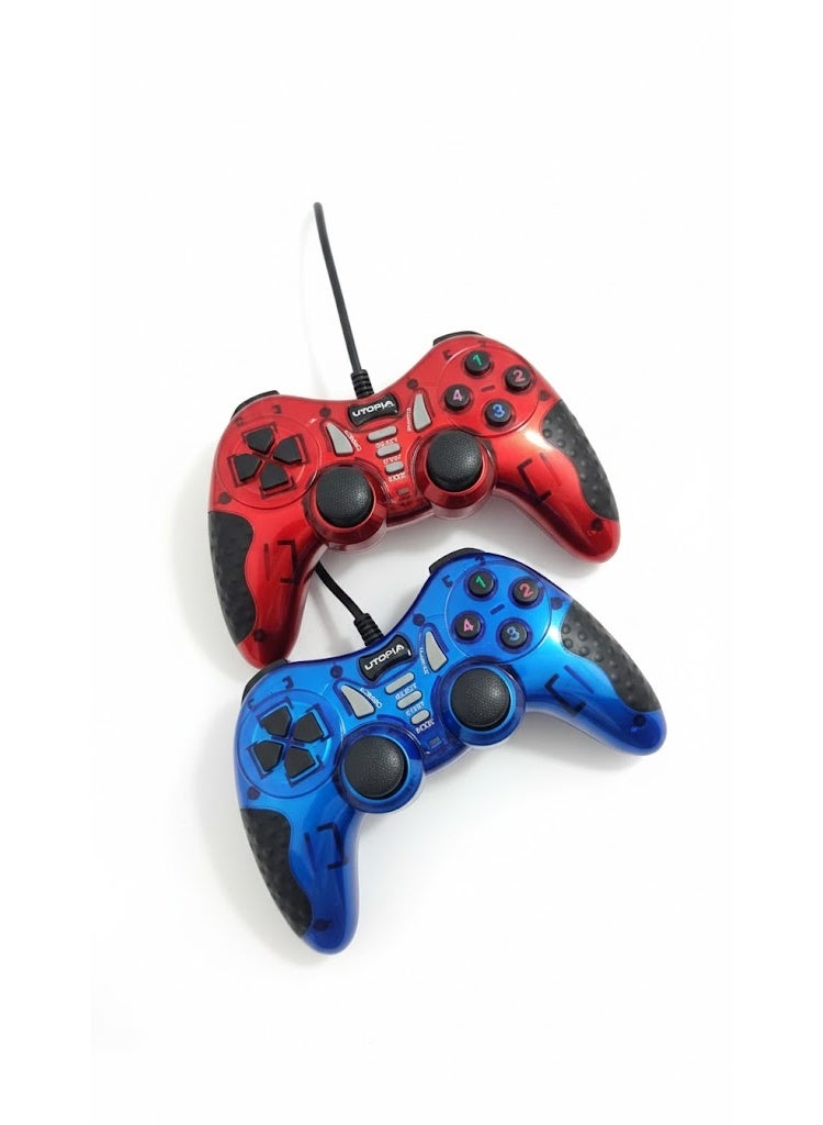 Utopia Dual Turbo USB Wired Game Controller – Fast Response & Universal PC Compatibility - Image 1