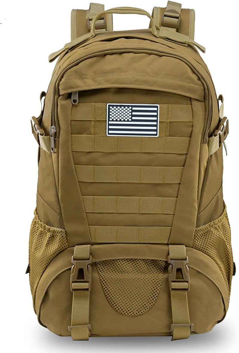 Jueachy Tactical Backpack for Men Hunting Backpack EDC Rucksack Military Hiking Camping Daypack with USA Flag Patch - Image 1