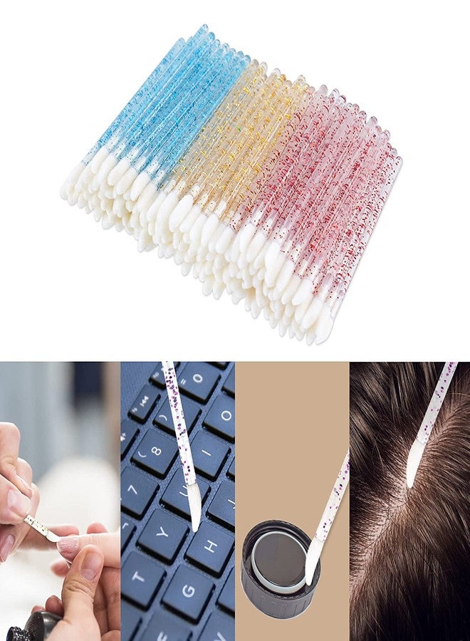 Mooerca 300PCS Glitter Crystal Lip Brush, Disposable Crystal Lip Brushes Tool Kits Lip Gloss Applicators Make Up Lipstick Gloss Wands Makeup Applicators Brushes Applicator tool Makeup Beauty Tool Kits 1 - Image 4