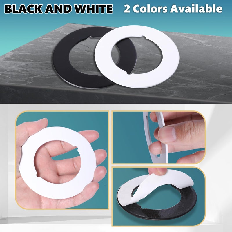 Vizava 2 Pcs Upgraded Door Knob Plates with Double-Sided Tape â€“Thick Stainless Steel Scar Plates for Deadbolts & Knobs, Durable Lock Hole Covers for Fixing Loose Knobs and Damaged Areas(Matte Black) - Image 4
