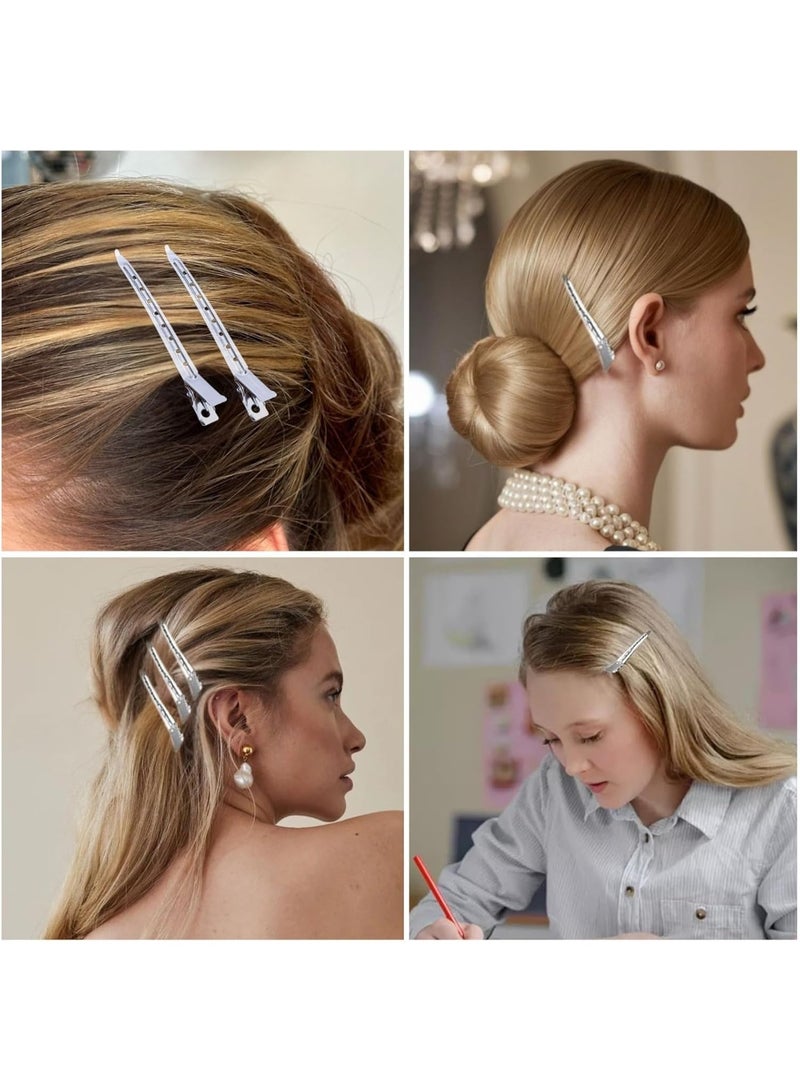 Elaur Professional Alligator Clips for Hair Styling – 3.5" Hair Sectioning Clips for Salon & Makeup Application | Rust-Free, Lightweight for Stylists & At-Home Use (Silver Grey) - Image 5