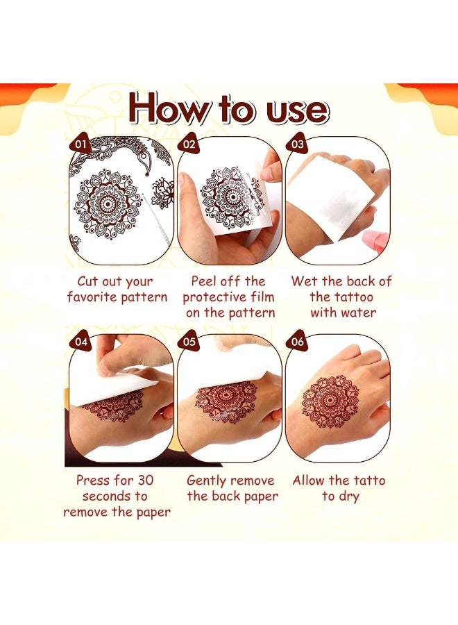 Accessorize Kingdom Henna-Inspired Tattoo Sticker for Hands | Temporary Waterproof Mehndi Tattoo | Body Art for Women & Girls (AKM36) - Image 2