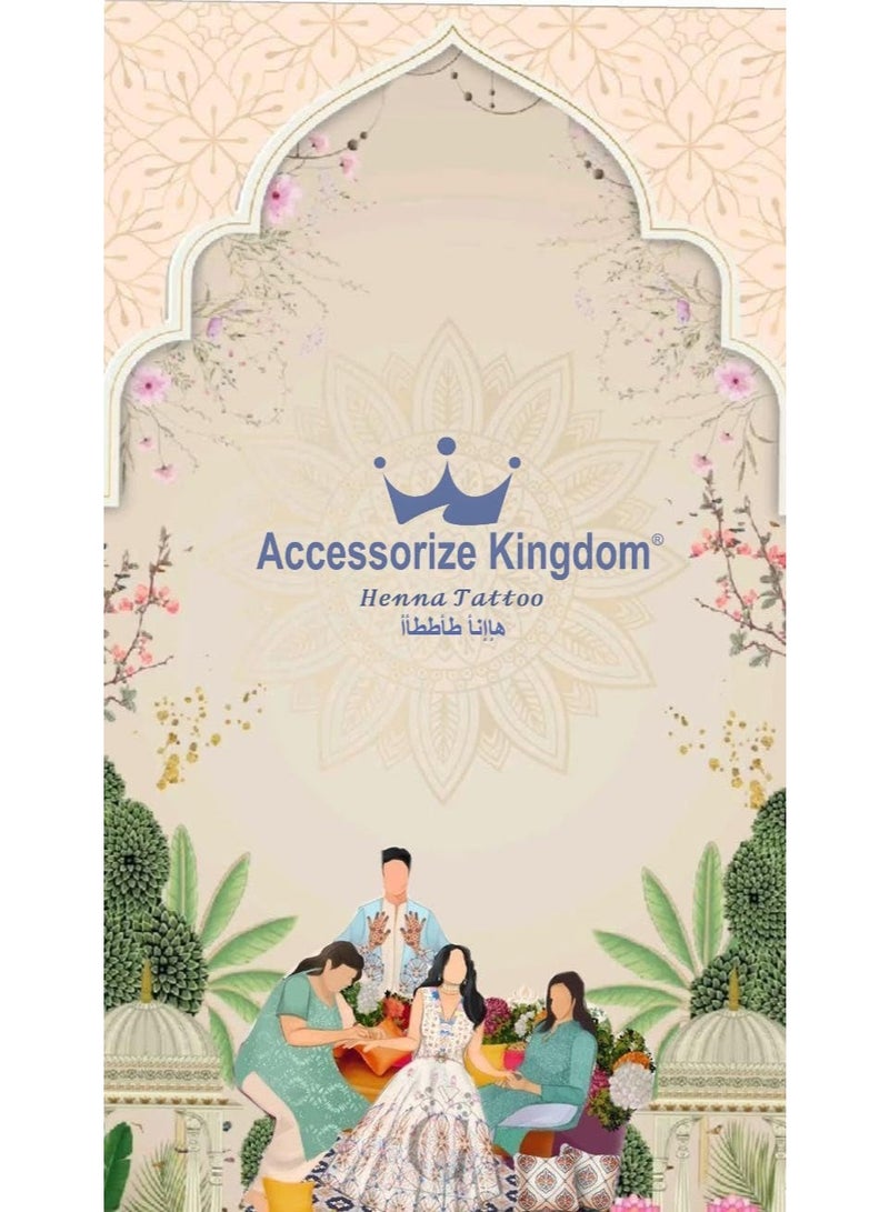 Accessorize Kingdom Henna-Inspired Tattoo Sticker for Hands | Temporary Waterproof Mehndi Tattoo | Body Art for Women & Girls (AKM36) - Image 3
