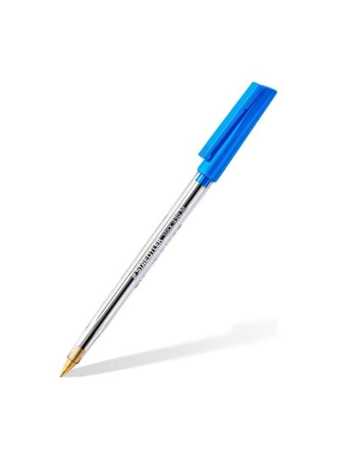 STAEDTLER Medium 0.5mm 430 M Stick Ballpoint Pens Writing Pen Smooth - Blue Ink (6) - Image 2