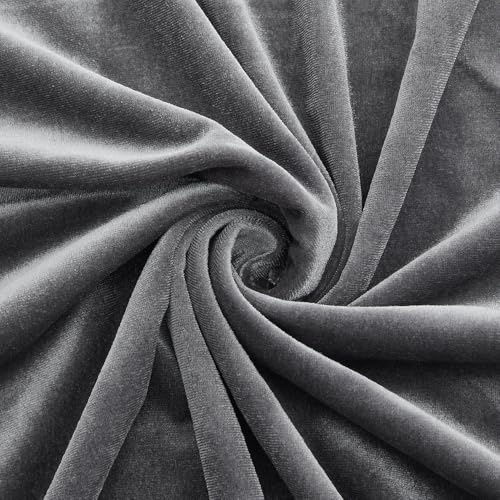 MaiMaiSuan Grey Velvet Fabric by The Yard,1 Yard 60" Wide Soft Stretchy Velvet Cloth for Upholstery Sofa Chair Cover,DIY Sewing,Costume,Craft,Curtain - Image 4