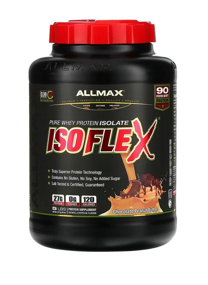 AllMax Nutrition - Isoflex, Pure Whey Protein Isolate - Peanut Butter Chocolate - (5 LB) - Image 1