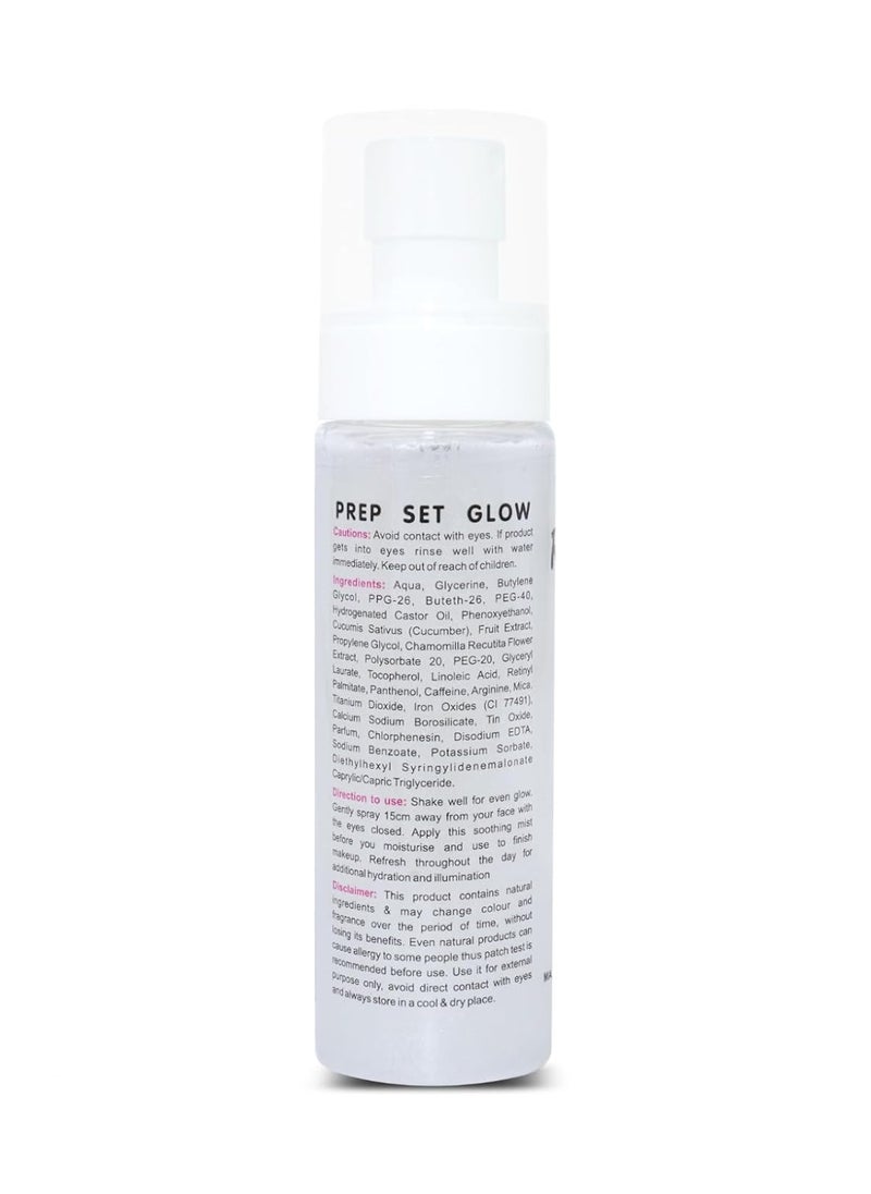 Recode Prep Set Glow 100ml with Silver Shimmer Long Lasting Hydrating Makeup Setting Spray for Dewy Finish and Radiant Glow  - Image 2