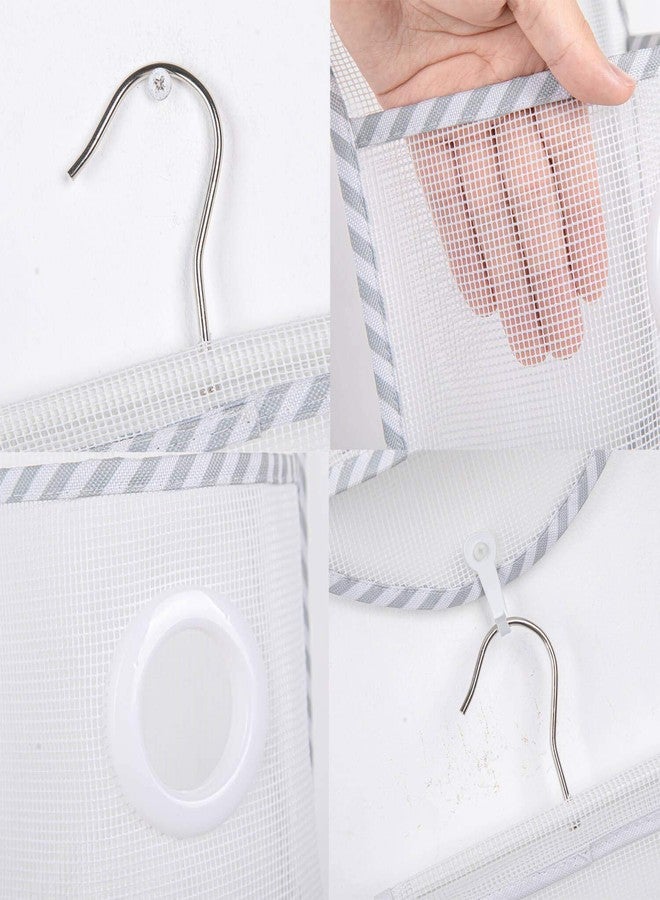 ALYER Small Hanging Mesh Shower Caddy,Series Toiletry and Bath Accessories Organizer (White) - Image 3