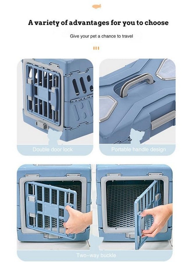 بت صندوق نقل القطط المتين للجراء والقطط الصغيرة والأرانب (رمادي) - Image 5