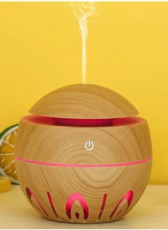 Bosidin Wooden Ultrasonic Air Humidifier USB Aroma Diffuser for Home Office Fragrance  - Image 1