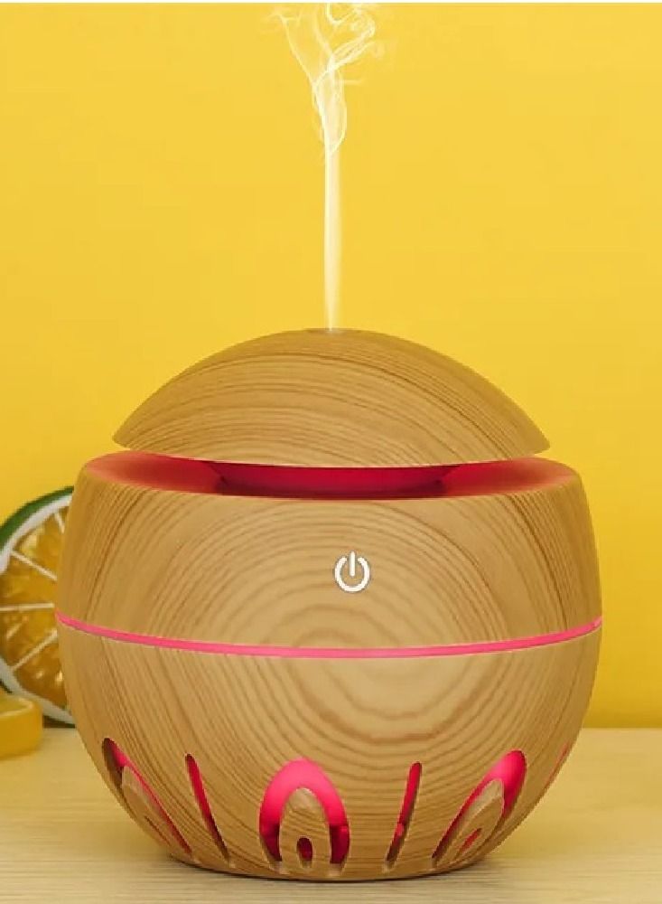 Bosidin Wooden Ultrasonic Air Humidifier USB Aroma Diffuser for Home Office Fragrance - Image 1