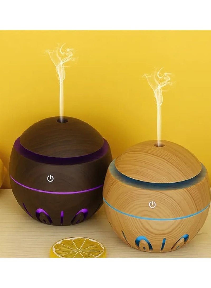Bosidin Wooden Ultrasonic Air Humidifier USB Aroma Diffuser for Home Office Fragrance - Image 3