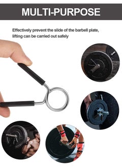 Generic Barbell Accessories Set,  2 Pcs Spring Collar Clips, 2 Pcs Dumbbell Screw Clamps Dumbbell Bar Spinlock and 2 Pcs Spinlock Collars for 1 Inch Standard Barbells Bars Sports 6Pcs  - Image 3