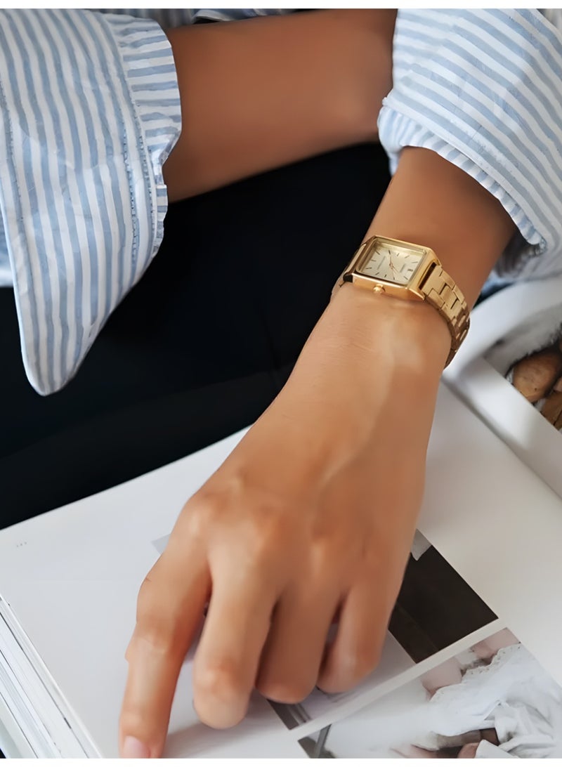 Casio Women's Ultra Thin Analog Watch, Champagne Gold Dial with Bar Markers, Gold Ion-Plated Stainless Steel Bracelet, 3ATM Water Resistant LTP-V007G-9E - Image 5