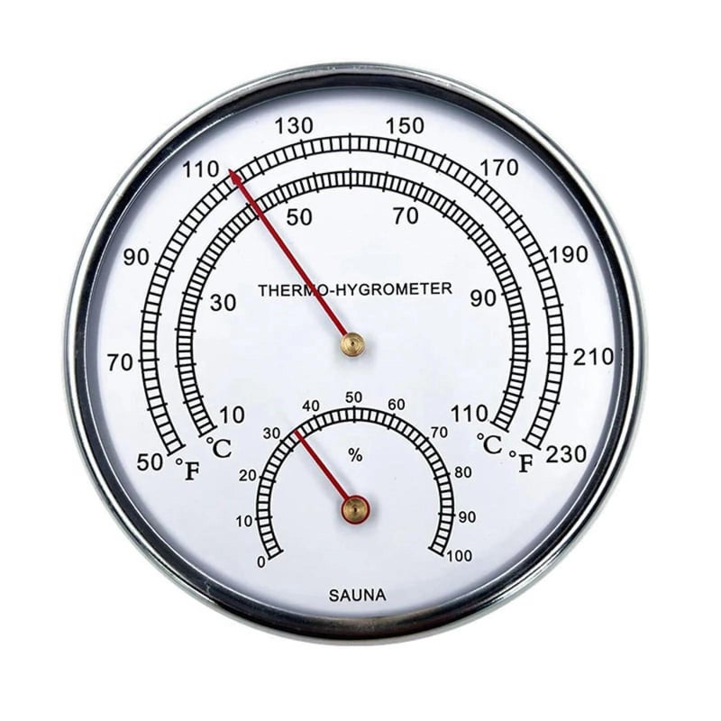 Sauna Fahrenheit Thermometer Hygrometer Indoor Dial Hygrothermograph Temperature Measure Tool - Image 1
